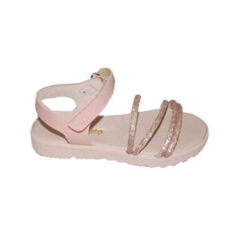Πέδιλο δερμάτινο ροζ χρυσό<span> - </span>pink, 25