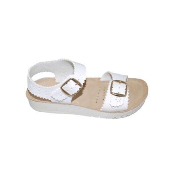 Πέδιλο δερμάτινο λευκό