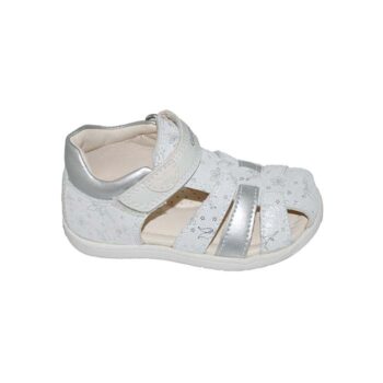Παπουτσοπέδιλο πρώτα βήματα δερμάτινο λευκό ασημί<span> - </span>white, 23