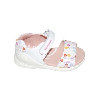 Πέδιλο κλειστή φτέρνα δερμάτινο πρώτα βήματα λευκό