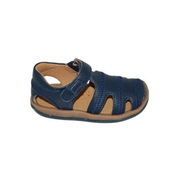 Παπουτσοπέδιλο δερμάτινο μπλε