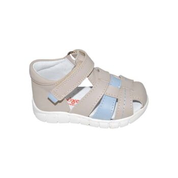 Παπουτσοπέδιλο πρώτα βήματα δερμάτινο μπεζ σιέλ