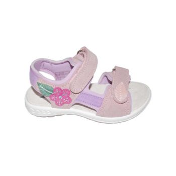 Πέδιλο δερμάτινο λιλά