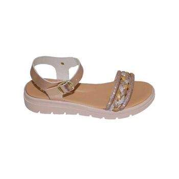 Πέδιλο δερμάτινο χρυσό<span> - </span>gold, 35