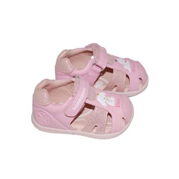 Παπουτσοπέδιλο πρώτα βήματα δερμάτινο ροζ