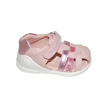 Παπουτσοπέδιλο πρώτα βήματα δερμάτινο ροζ
