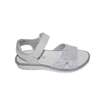 Πέδιλο δερμάτινο ασημί