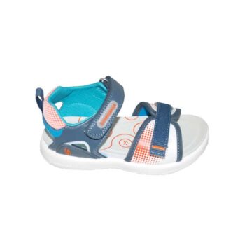 Πέδιλο δερμάτινο μπλε λευκό<span> - </span>blue, 27