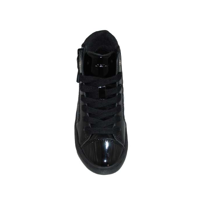 Ankle boot leather patent black Μποτάκι δερμάτινο λουστρίνι μαύρο